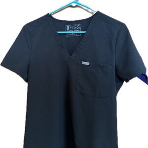 Figs Scrub Top: small black